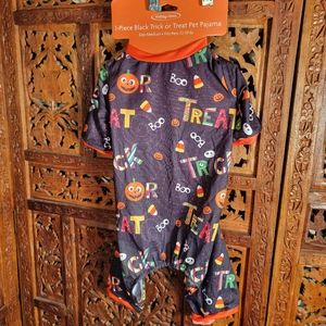 Halloween Tricks or Treats Printed Dog Pajamas, Size M